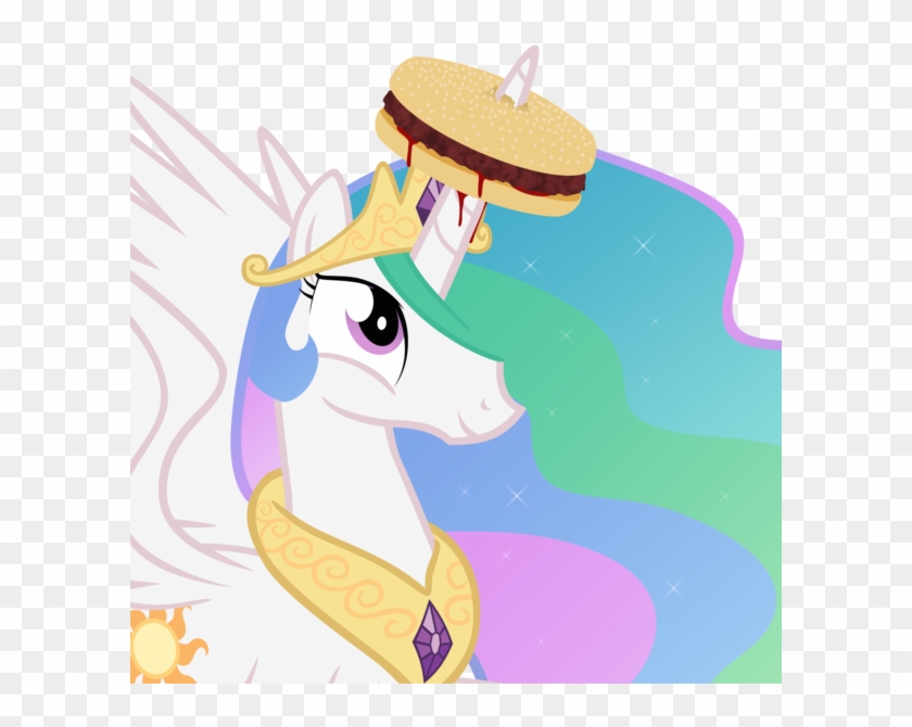 Vunlinur, Burger, Food, Hamburger, Meat, Princess Celestia, - Cartoon #1255518