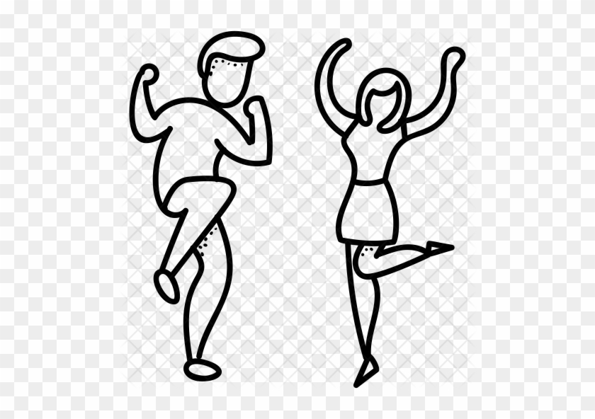 Dancing Couple Icon - Dancing Icon Black And White Png #1255688