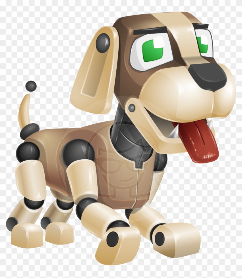 Barkey Is A Robot Dog Character With A Typical Doggy-shaped - Robotic Dog Poses #1255841