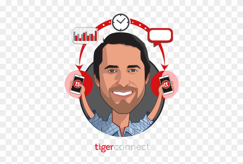 Overlay Caricature Of Brad Brooks, Who Is Speaking - Tigertext #1255849