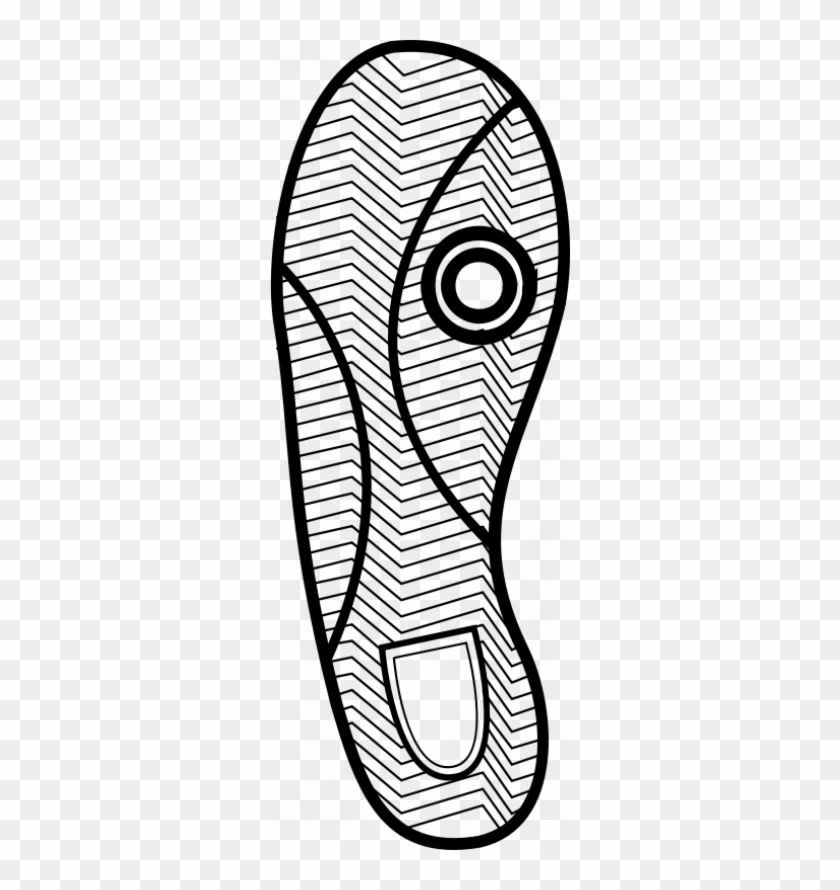 Shoe Footprint Vector Drawing - Shoe Print Clip Art #1256109