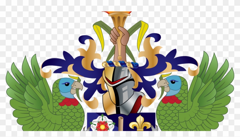The Choiseul Powerhouse - Saint Lucia Coat Of Arms #1256142
