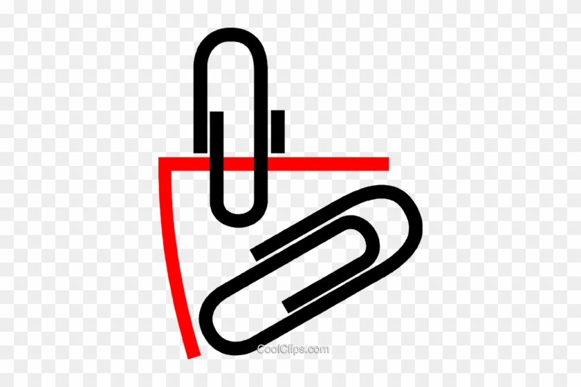 Paper Clips Royalty Free Vector Clip Art Illustration - Paper Clip #1256223