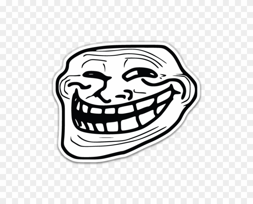 Troll Face Meme Shaped Sticker Unixstickers Troll Face Jpg