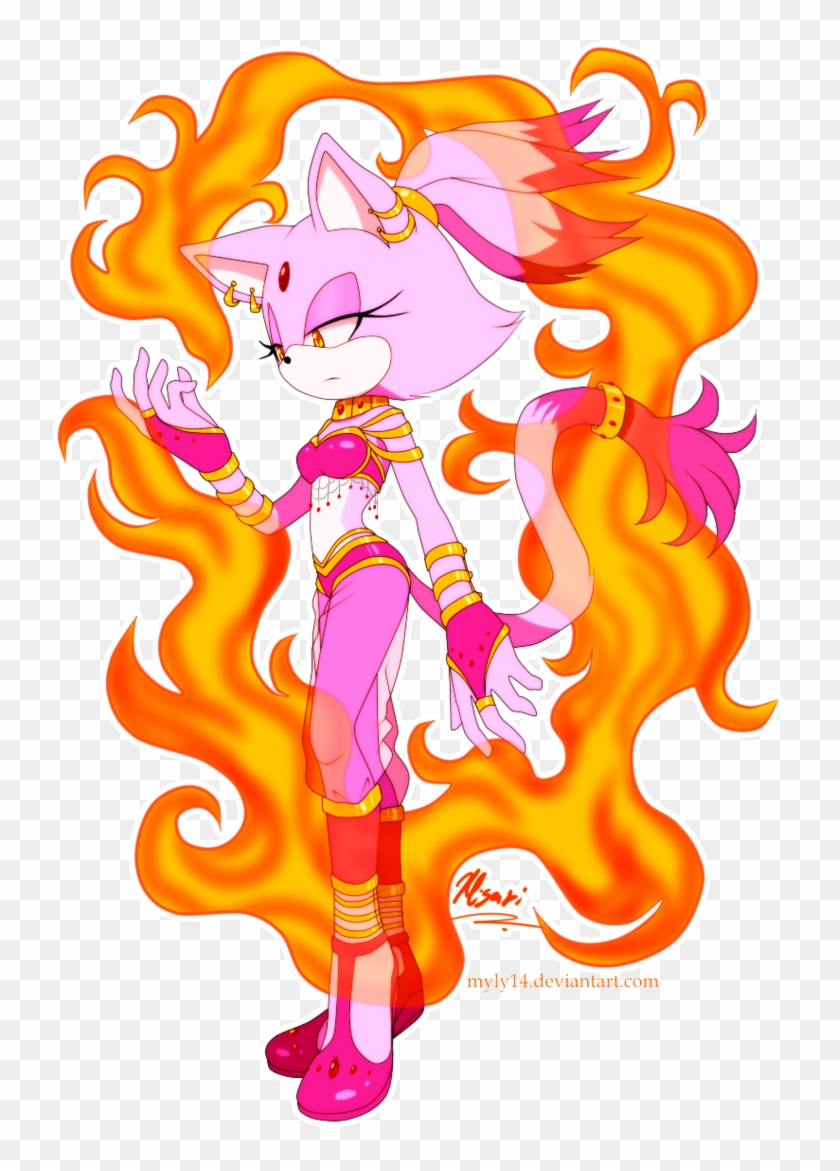 Burn By Myly14 - Blaze The Cat Burning #1256732