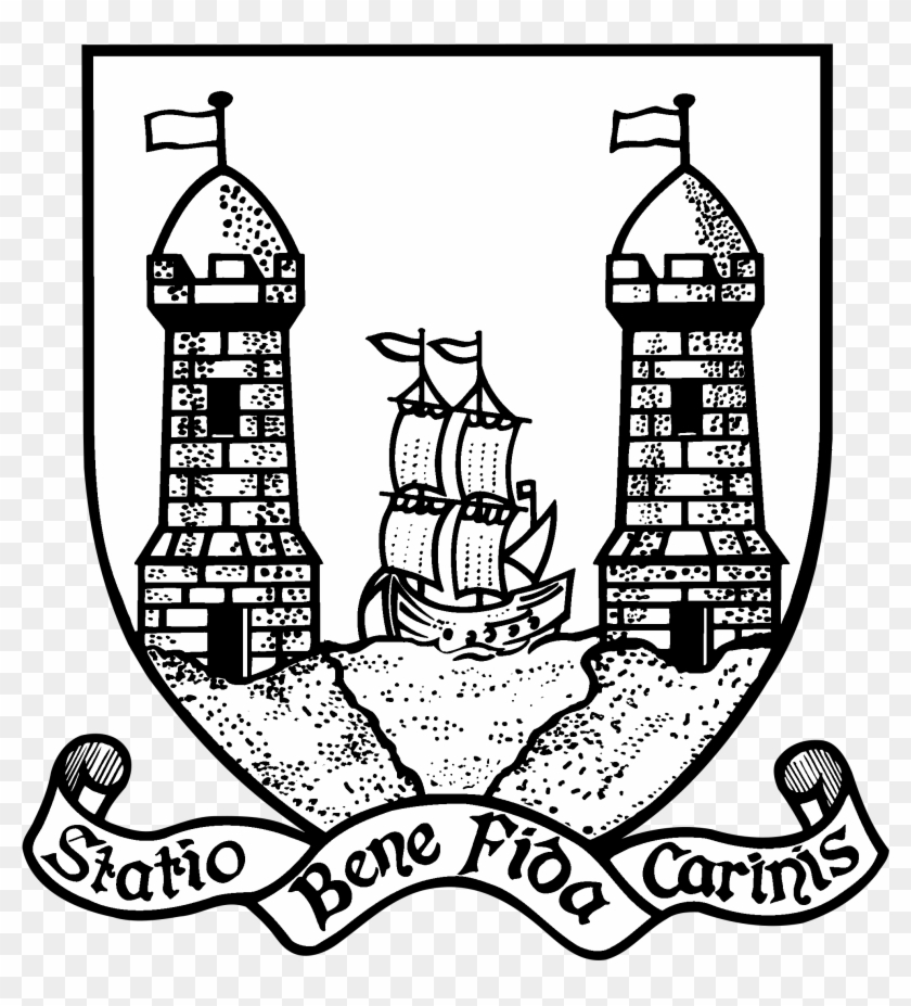 Cork Crest Logo Black And White - Cork City Coat Of Arms #1256747