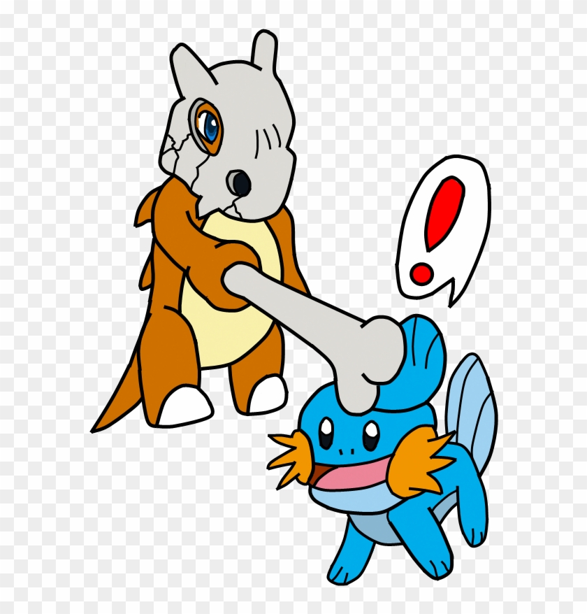 Cubone Mudkip By Daniel 3 22 10 By Moonfenrir - Cartoon #1256811