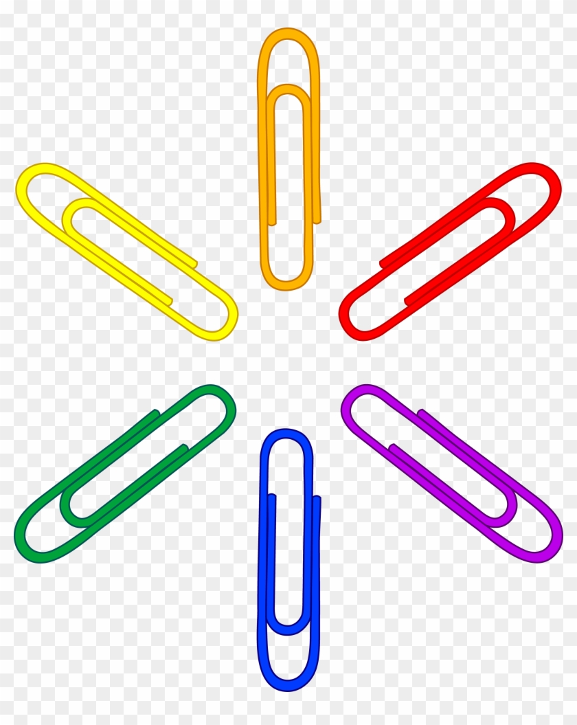 Clipart Of Clips, - Paper Clip Color Png #1256831