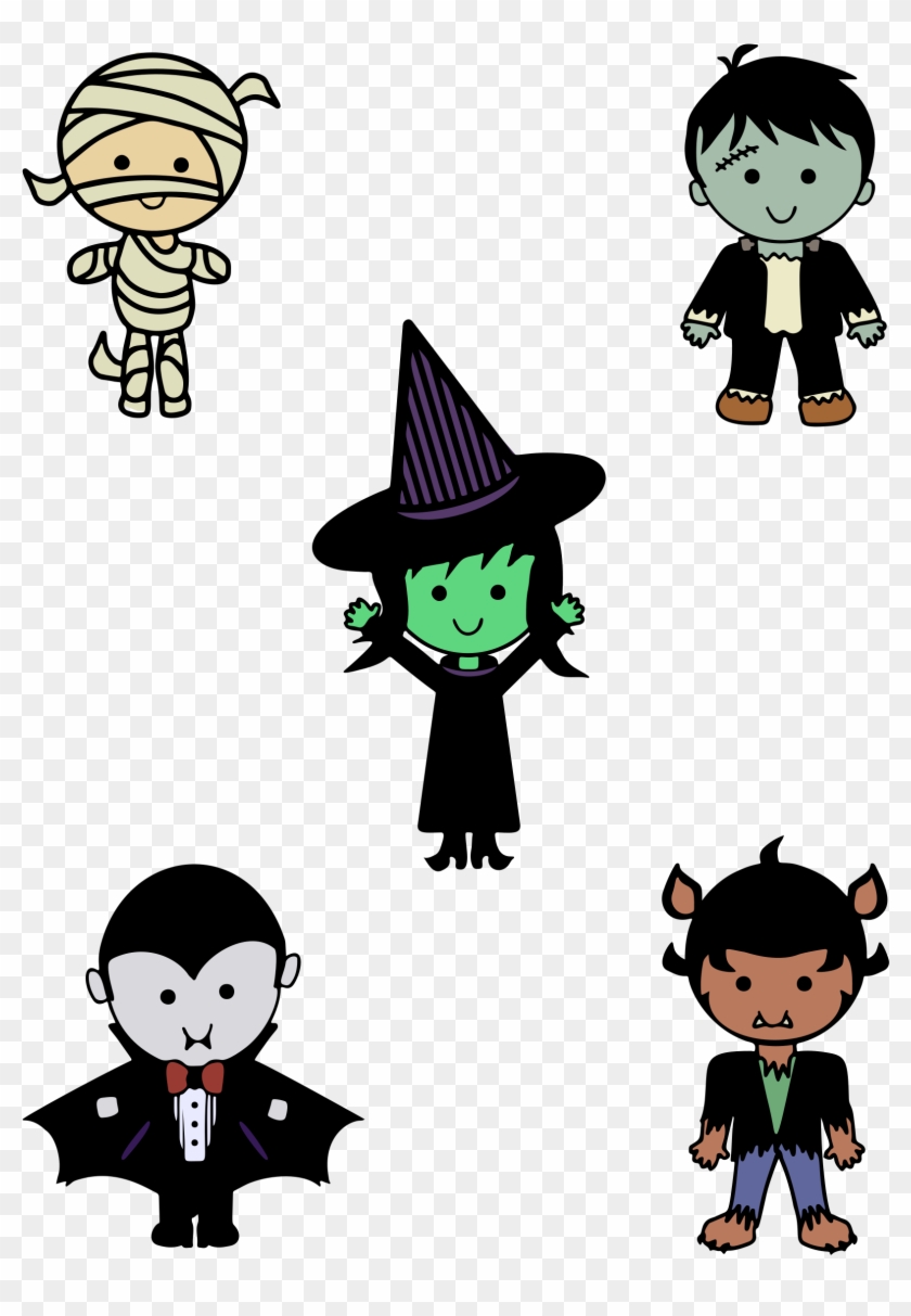 Classic Clipart Halloween - Classic Halloween Monsters #1256921