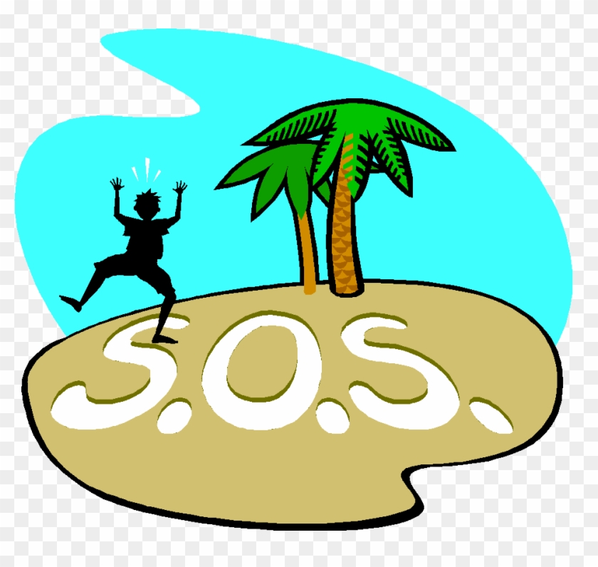 Lonely Man On Deserted Island Treasure Stock Vector - Stranded On An Island Gif #1256920