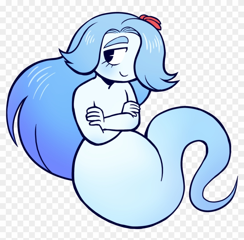 Ghost & Floating Blue T Shirt - Blue #1256931