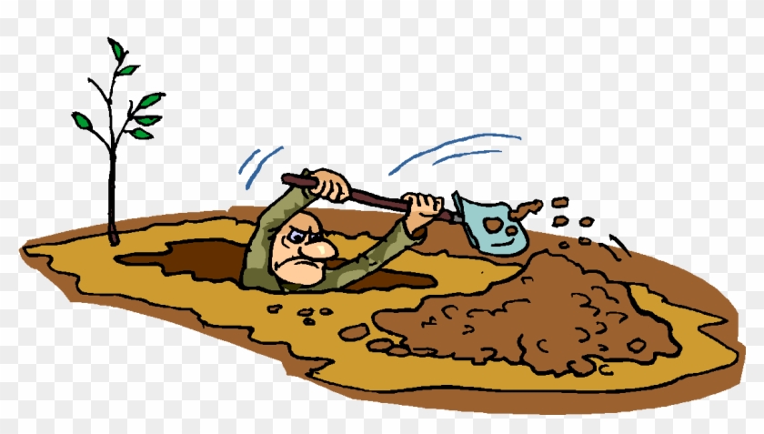 Dig Hole Clipart - Cartoon Man Digging Hole - Free Transparent PNG Clipart  Images Download