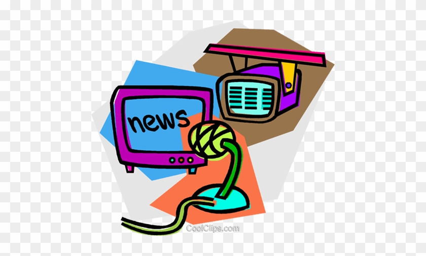 News Broadcast Royalty Free Vector Clip Art Illustration - Television Show #1256968