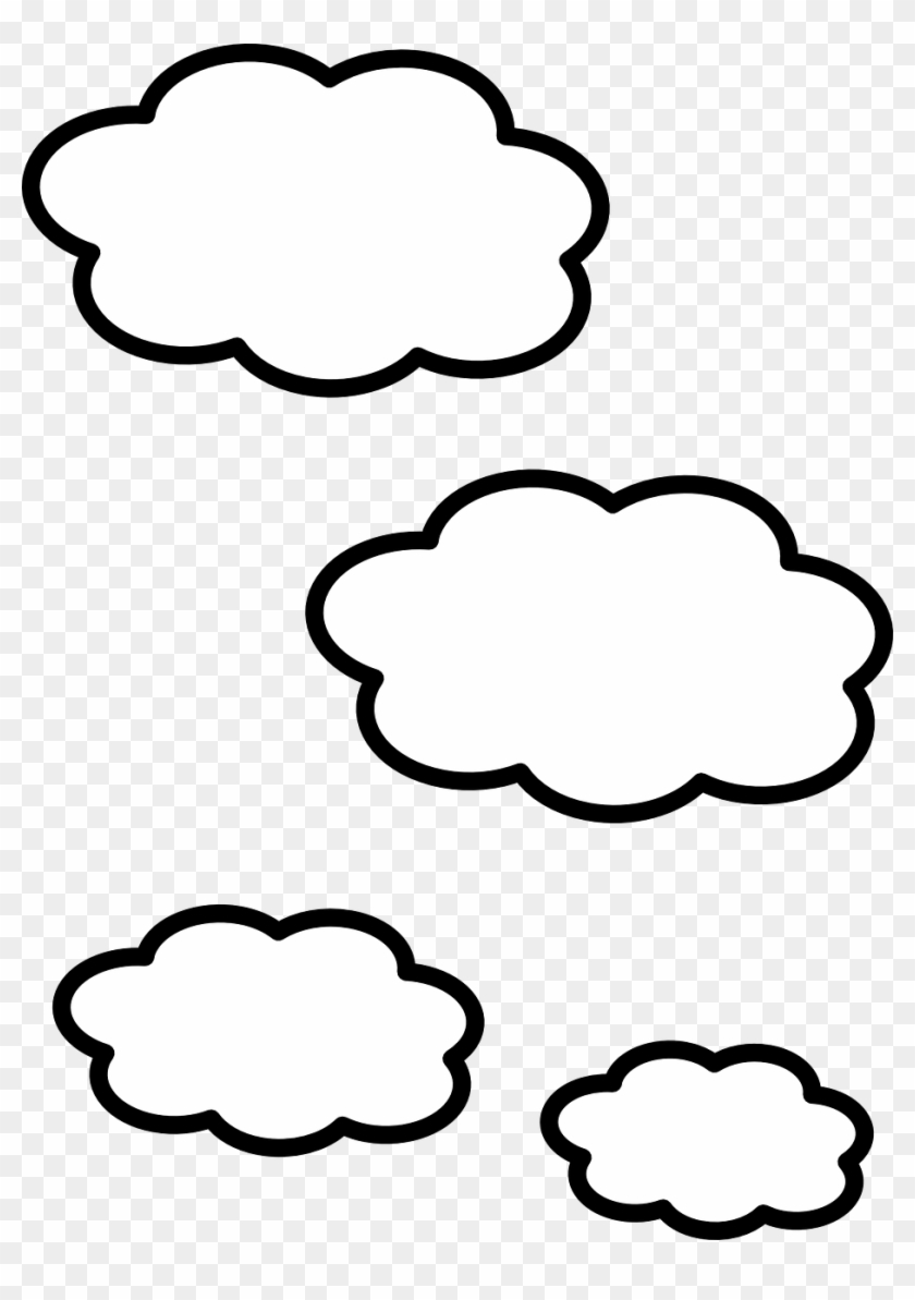 Cloud Clip Art - Clouds Clipart Black And White #1257005