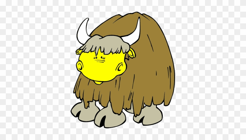 Yak Clipart Yellow - Cartoon Yak #1257110