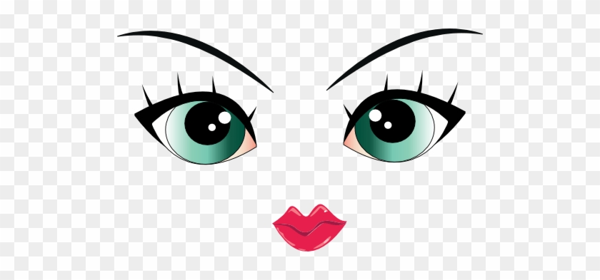 Love Eyes Clipart - Cartoon Girl Eyes Png #1257153