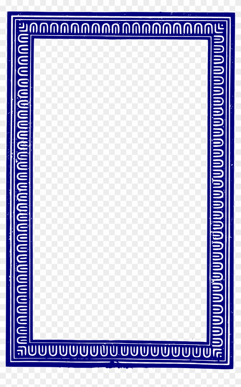 Frame - Blue - Blue Art Deco Frame #1257177