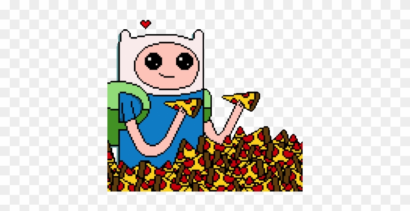 Pixel Clipart Finn - Adventure Time Pizza Gif #1257542