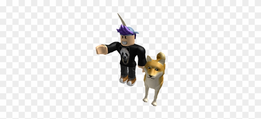Panda Roblox Character With Dog Free Transparent Png Clipart Images Download - doge gif roblox