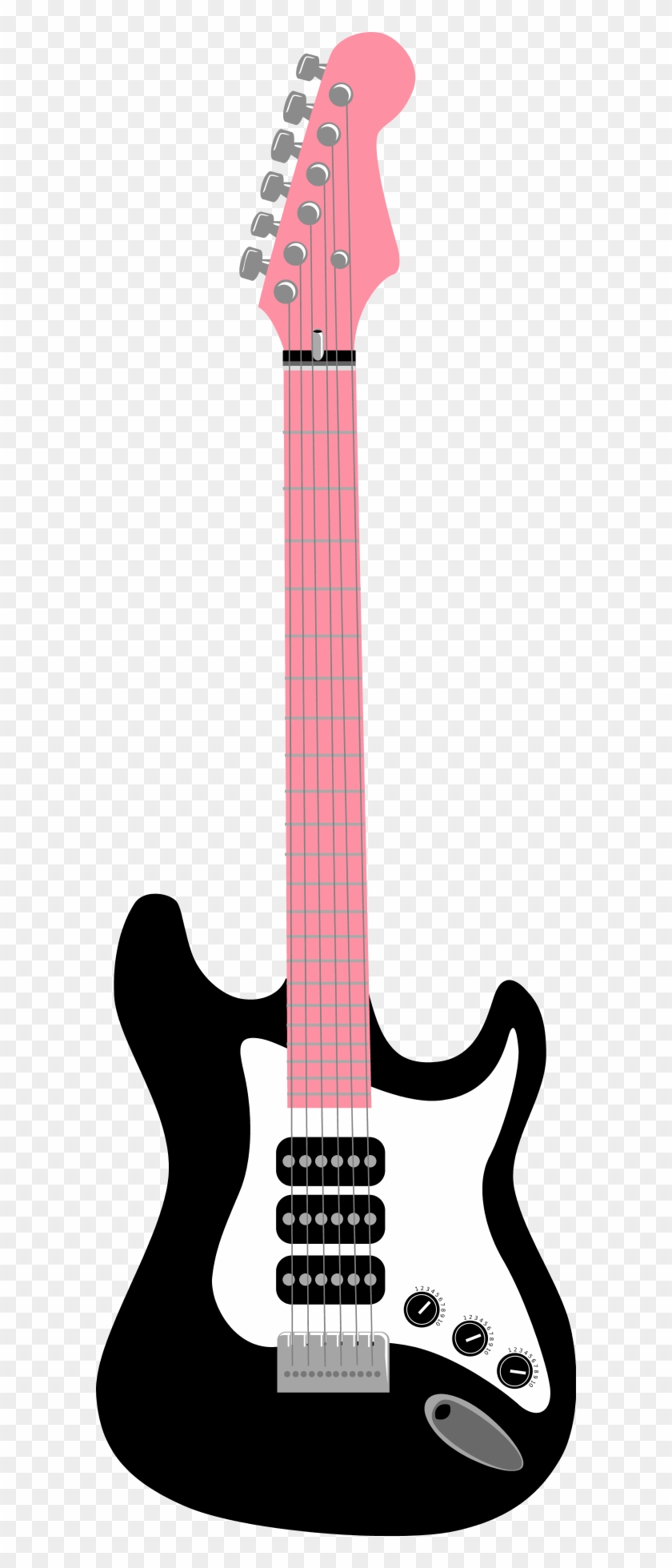 Free - Pink Electric Guitar Clip Art #1257679