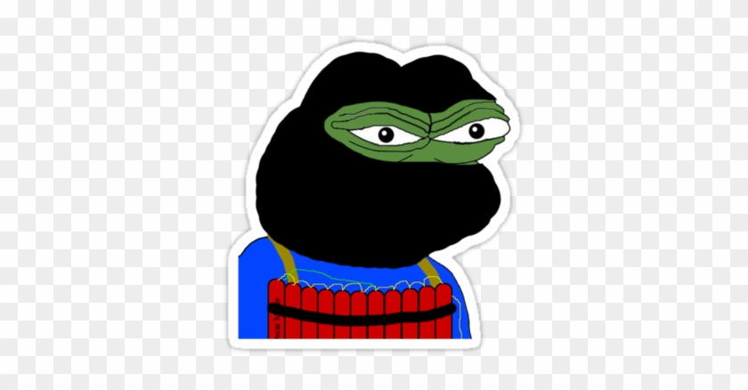 Very Rare Pepe Sticker Terrorist 4chan R9k - Pepe The Frog In A Mask #1257937