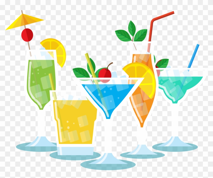 Cocktail Garnish Soft Drink Party Clip Art - Clip Art #1257972