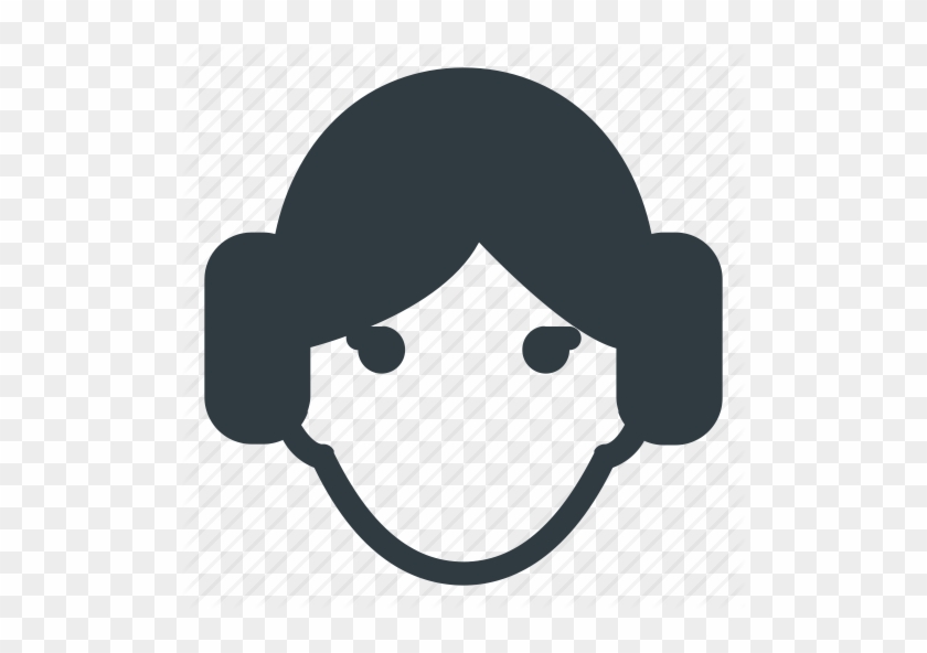 Princess Leia Clipart Head - Leia Star Wars Icon Png #1258212