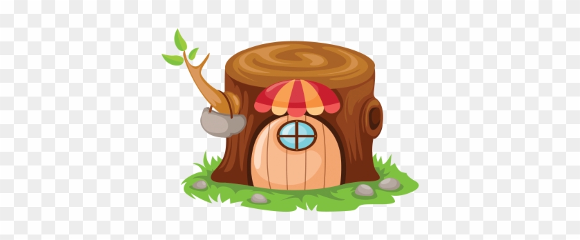Fairy Tale Cartoon House - Tree House Wall Sticker - Bee House - Free  Transparent PNG Clipart Images Download