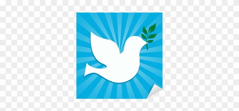 Dove Peace Symbol Holding An Olive Branch Sticker • - Peace Dove #1258250