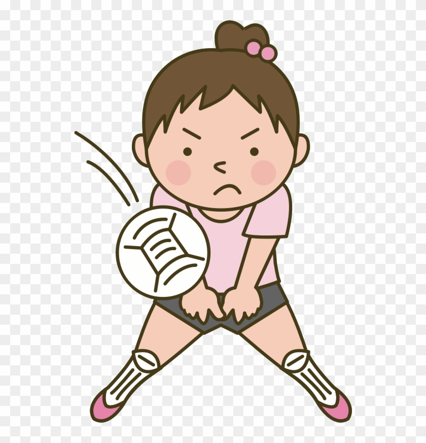 Medium Image - Volleyball Girls Clipart Transparent #1258333