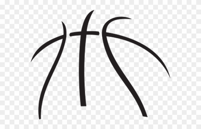 Volleyball Clipart Lace - Basketball Outline Logo #1258345