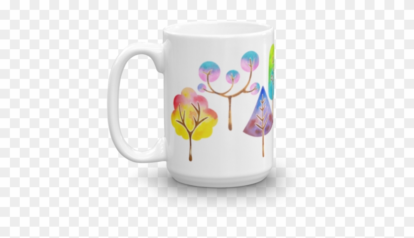Trees Mug, Watercolor Mug, Coffee Mug, Nature Mug, - Mug #1258498