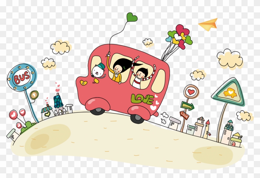 Bus Cartoon Public Transport - รถ การ์ตูน Png #1258649
