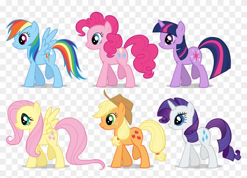 Mane Six Side Views - Little Pony Friendship Is Magic #1258696