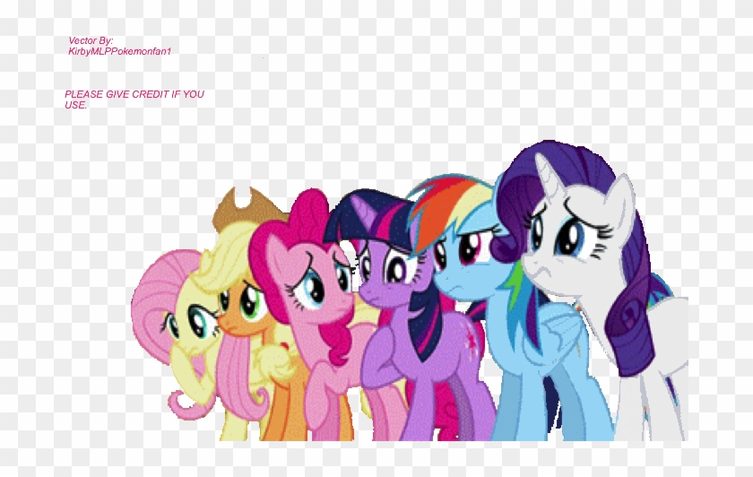 Mane 6 Vector By Tuff Rubies - Twilight Sparkle Rainbow Dash Pinkie Pie #1258714
