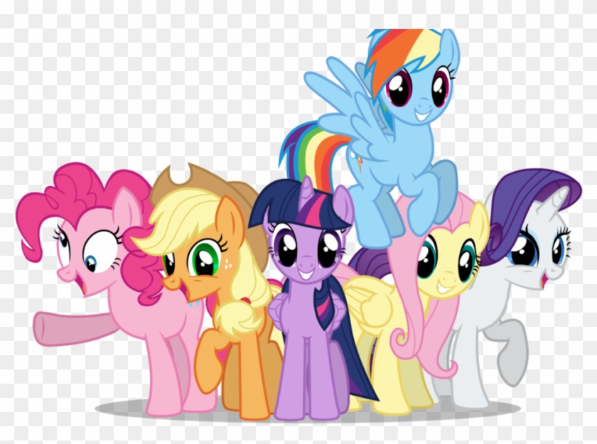 Mane Six By Ponies In Reverse - Cartoon #1258723