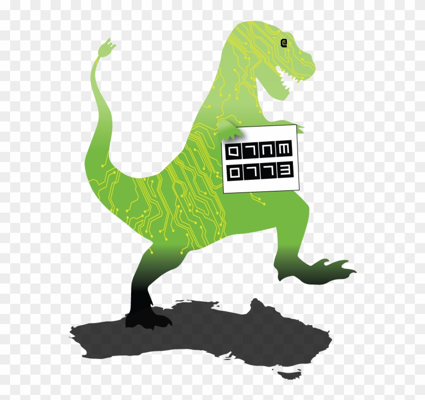 Digital Dinasaur Stomping On Australia - Tyrannosaurus #1258817