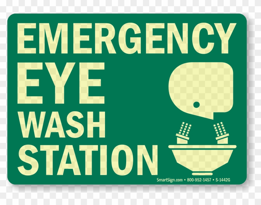 Emergency Eyewash Station Sign - Emergency Eye Wash Station Sign #1258878