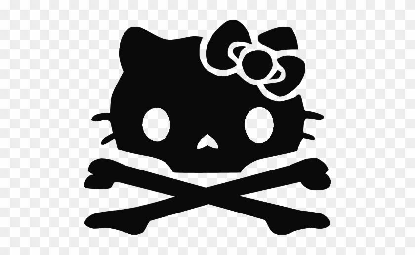 Hello Kitty Cross Bones By Slitkitten - Hello Kitty Skull And Crossbones #1259083