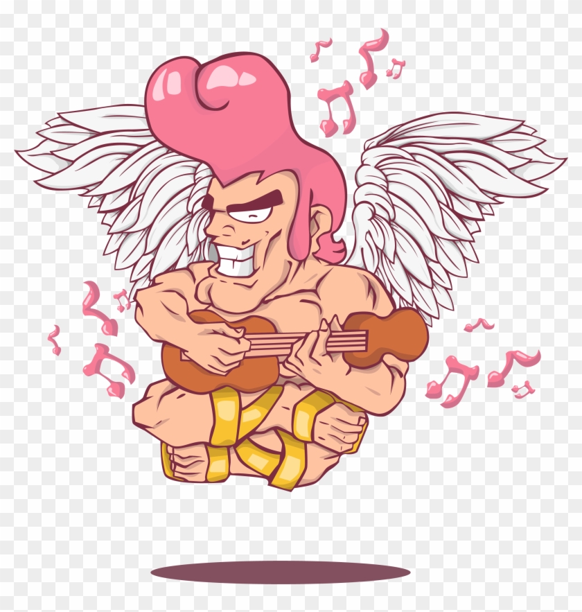 Muscle Angel Heart Illustration - Vector Graphics #1259201