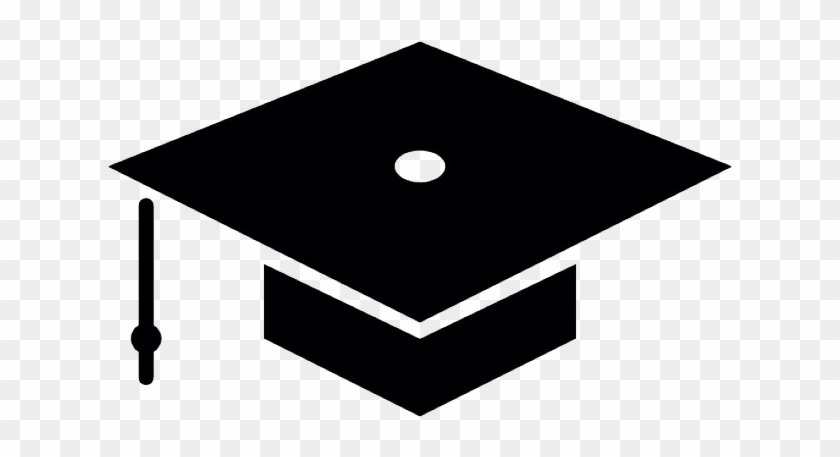 Diploma Hat Black Clipart Icon - Educational Qualification White Icon Png #1259272