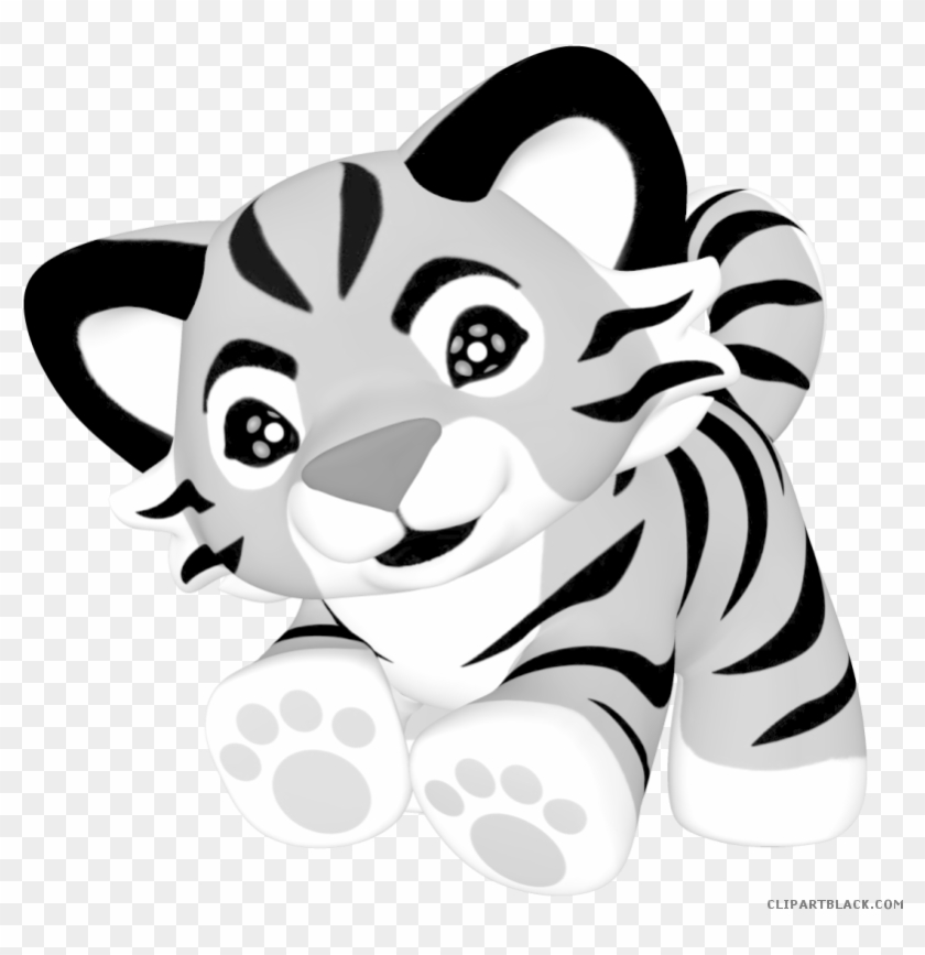Tiger Animal Free Black White Clipart Images Clipartblack - Tiger Clipart Png #1259280