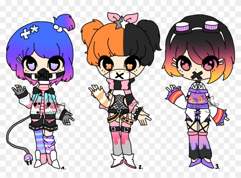 Cyber Goth Adoptable Closed By Shitohoshisaki - Cartoon #1259372