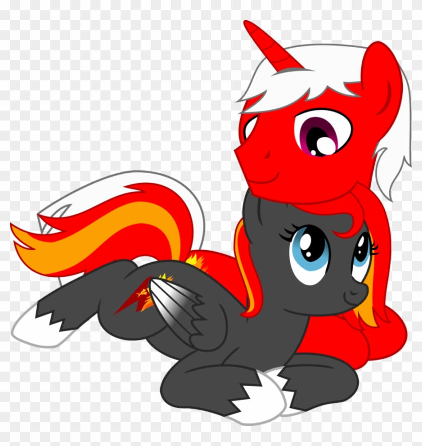 [c] Flamerunner X Sky Blazer Snuggle By Abyzzal - Cartoon #1259681