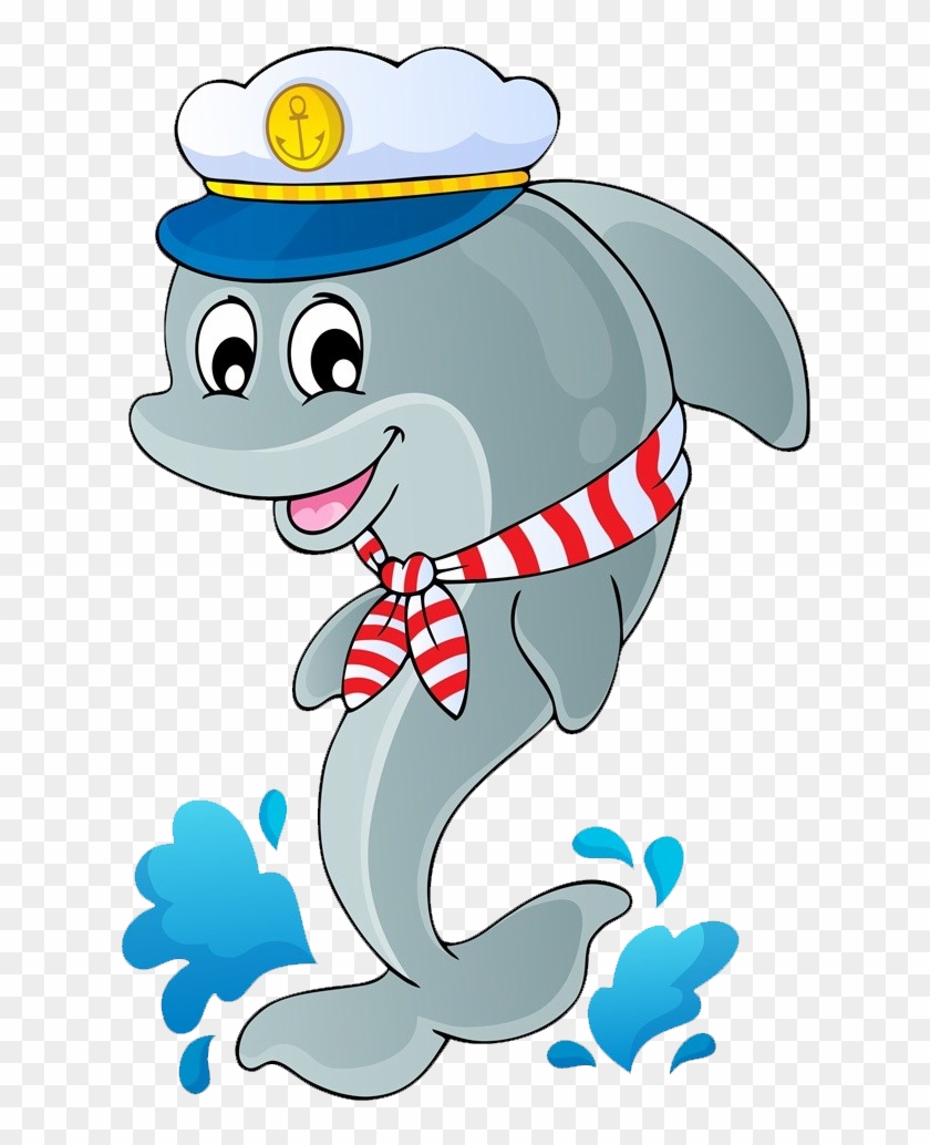 Royalty Free Dolphin Sailor Clip Art - Dolphin #1259698