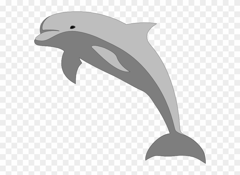 Dolphin Clip Art At Clker - Gray Dolphin Clipart #1259864