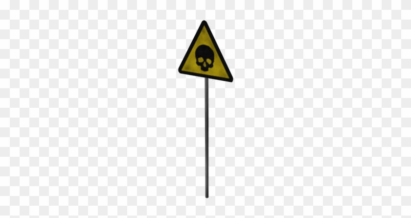 Warning Sign Pole, Made In 3ds Max - Traffic Sign #1260134