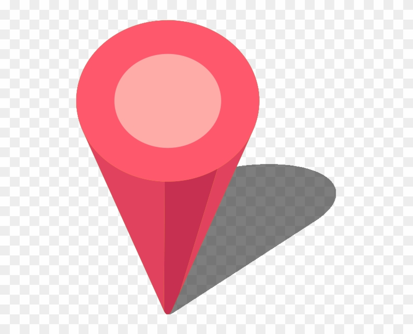 Simple Location Map Pin Icon3 Pink Free Vector Data - Pin Pink Icon Vector #1260239