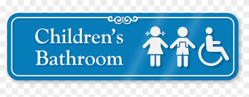 Children Bathroom Engraved Sign - Sign #1260450