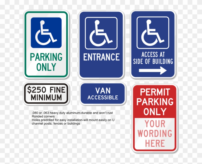 Ada Compliant Handicapped Parking Signs - Ada Parking Signage Requirements #1260455